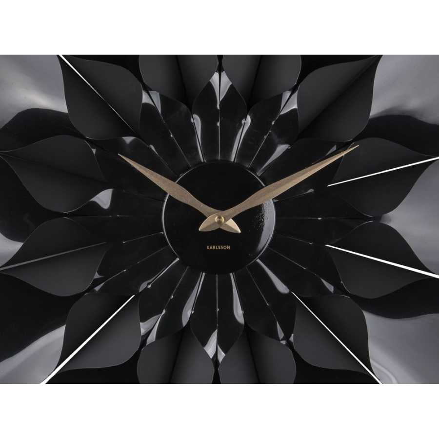 Karlsson Flower Wall Clock - Black